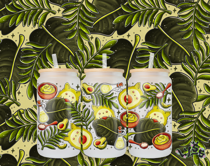 2025 - Lyss Doodles -  Tumbler Wrap Files - Avocato - 25LD038 - 16OZ Tumbler Wrap