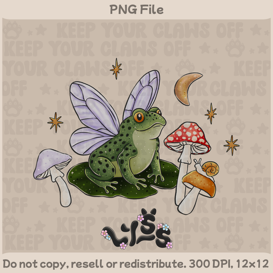 2025 - Lyss Doodles -  PNG Files - Moonlit Frogs - 25LD059