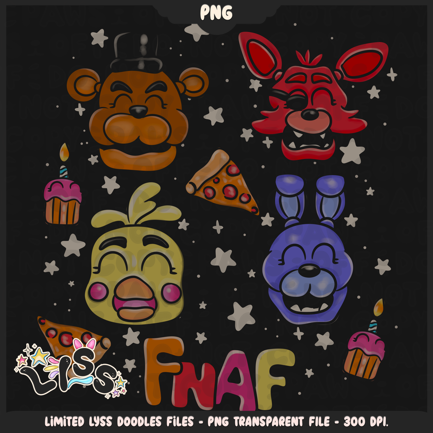 2023 - Lyss Doodles -  PNG Files - Animatronics - 23LD016