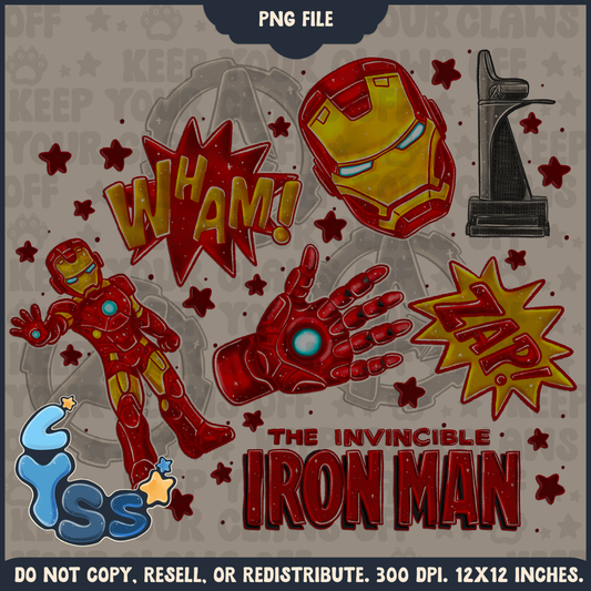 2024 - Lyss Doodles -  PNG Files - Superhero Collection - Invincible - 24LD090