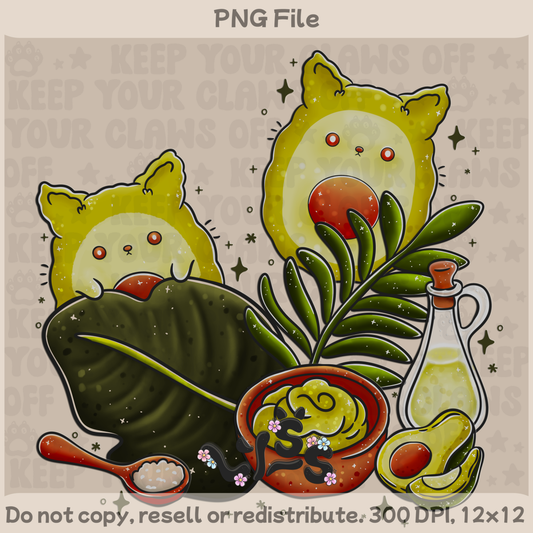 2025 - Lyss Doodles -  PNG Files -  AVOCATO - 25LD038