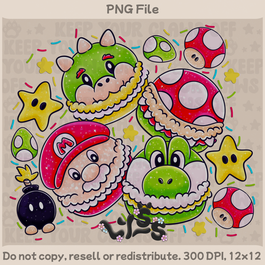 2025 - Lyss Doodles -  PNG Files - Macaron Mar10 - 25LD033