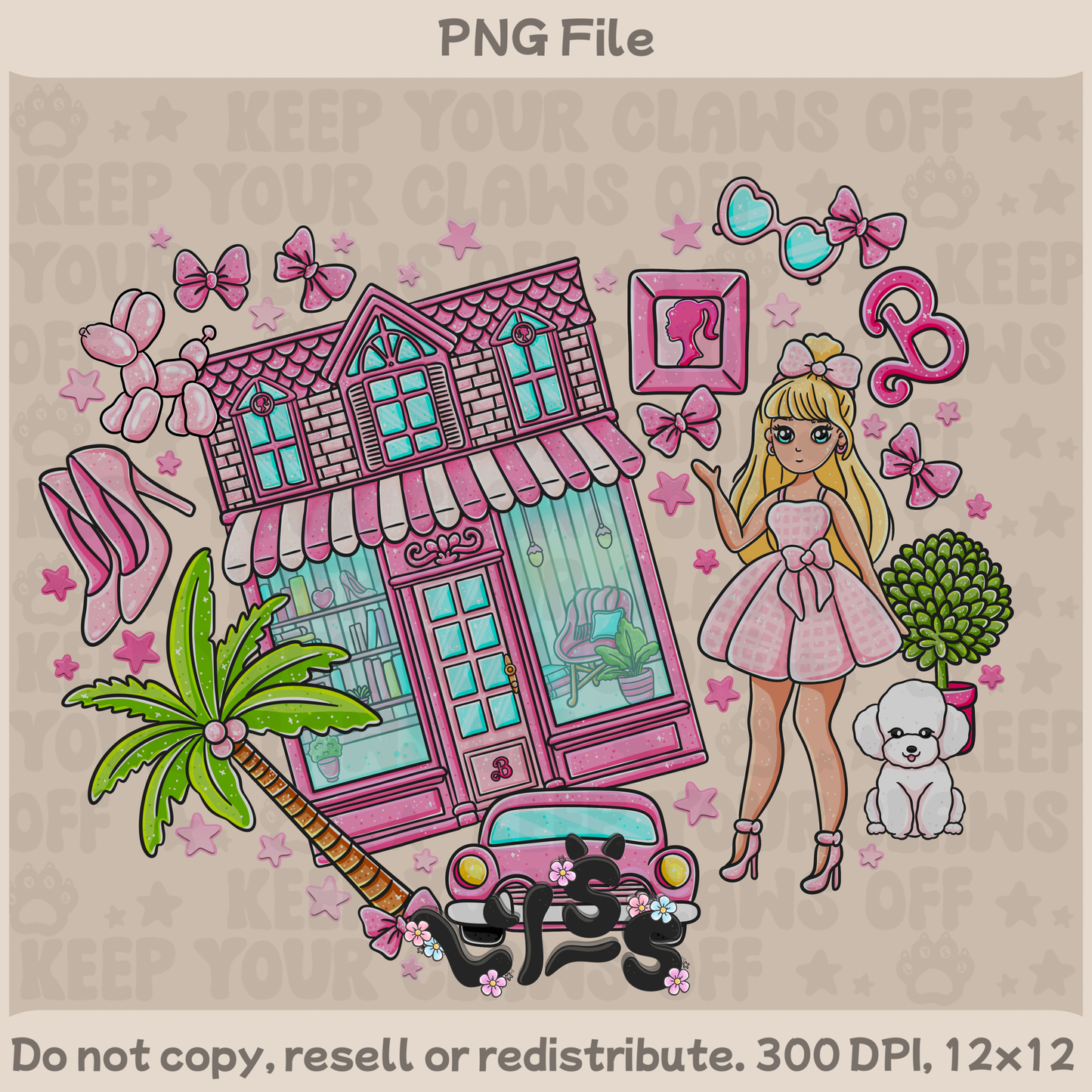 2025 - Lyss Doodles -  PNG Files - Malibu Bookstore - 25LD021
