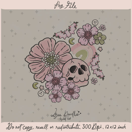 2025 - Lyss Doodles -  PNG Files - Happy Night Garden - 25LD016