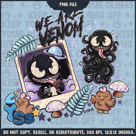 2024 - Lyss Doodles -  PNG Files - Superhero Collection - Ink Alien - 24LD084