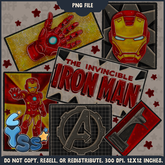 2024 - Lyss Doodles -  PNG Files - Superhero Collection - Invincible - 24LD090