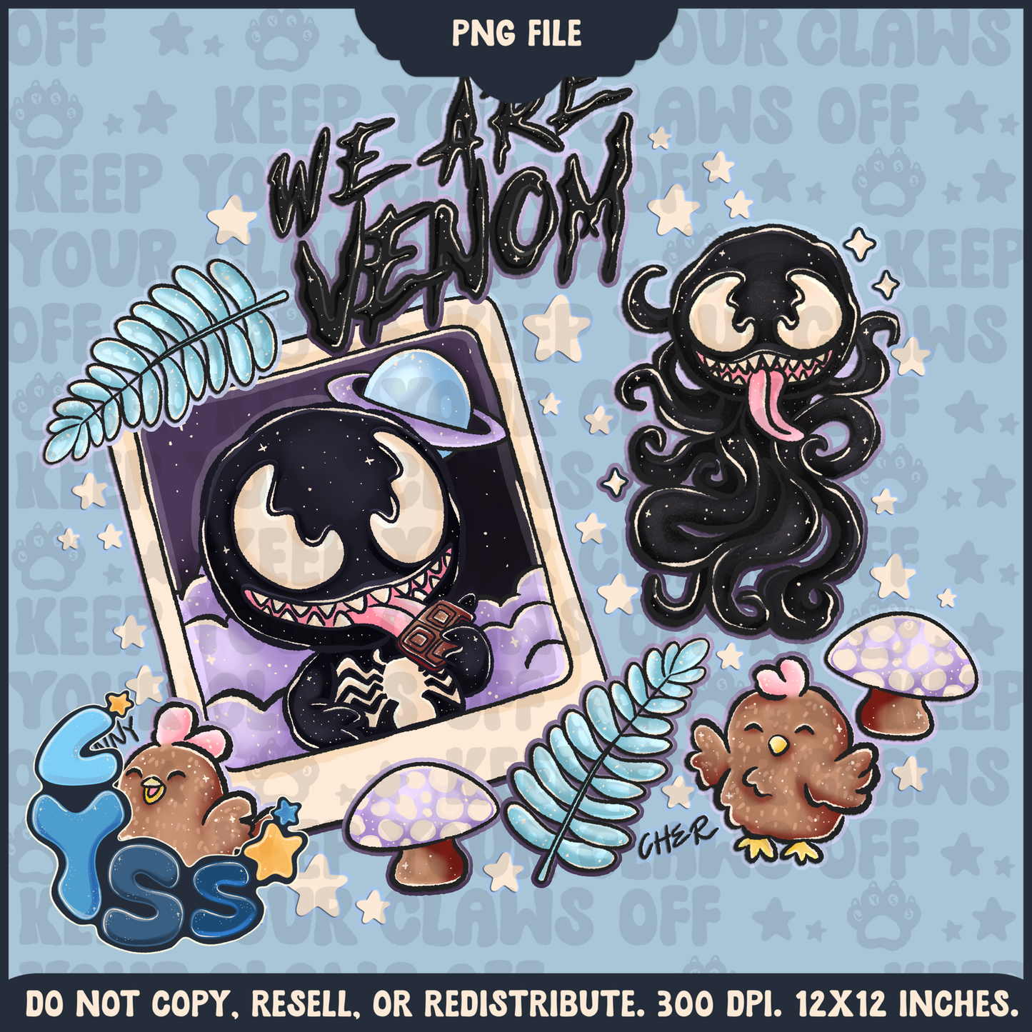 2024 - Lyss Doodles -  PNG Files - Superhero Collection - Ink Alien - 24LD084
